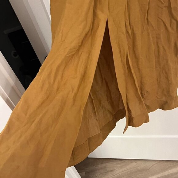 Madewell Linen Blend Dolman Sleeve Tie Waist Midi - Picture 3 of 3